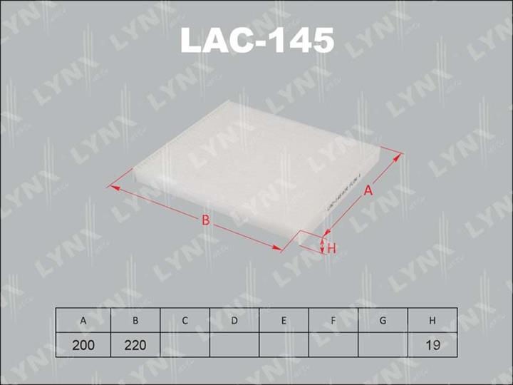 LYNXauto LAC-145 Фільтр салону LAC145: Купити в Україні - Добра ціна на EXIST.UA!