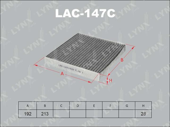 LYNXauto LAC-147C Фільтр салону LAC147C: Купити в Україні - Добра ціна на EXIST.UA!