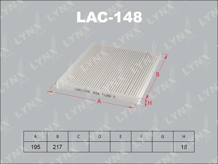 LYNXauto LAC-148 Фільтр салону LAC148: Купити в Україні - Добра ціна на EXIST.UA!