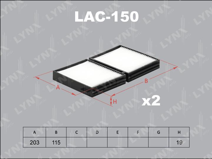 LYNXauto LAC-150 Фільтр салону LAC150: Купити в Україні - Добра ціна на EXIST.UA!