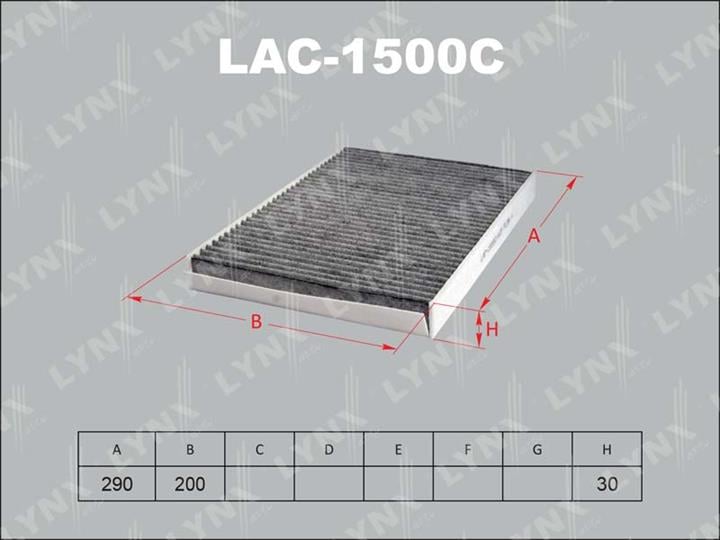 LYNXauto LAC-1500C Фільтр салону з активованим вугіллям LAC1500C: Купити в Україні - Добра ціна на EXIST.UA!
