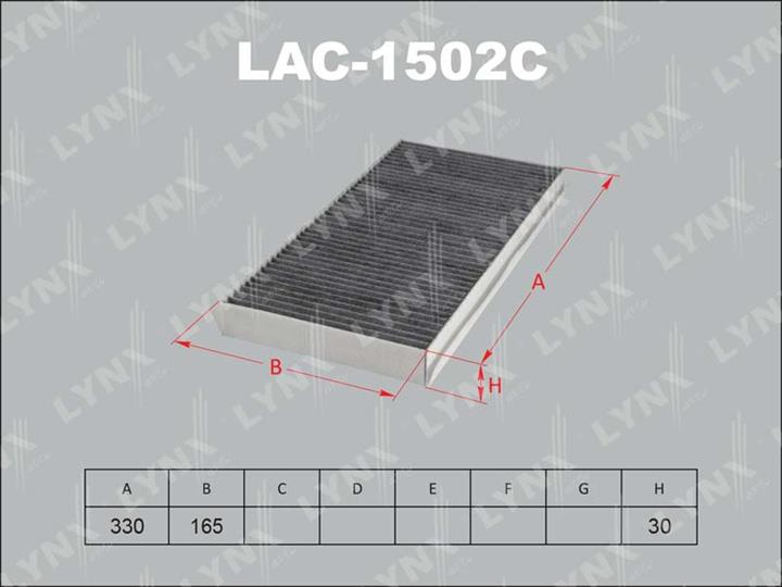 LYNXauto LAC-1502C Фільтр салону з активованим вугіллям LAC1502C: Купити в Україні - Добра ціна на EXIST.UA!