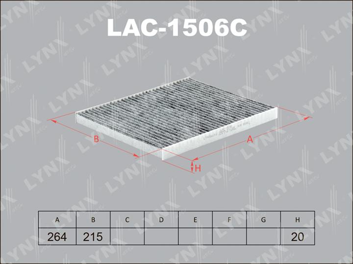 LYNXauto LAC-1506C Фільтр салону з активованим вугіллям LAC1506C: Купити в Україні - Добра ціна на EXIST.UA!