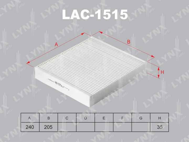 LYNXauto LAC-1515 Фільтр салону LAC1515: Купити в Україні - Добра ціна на EXIST.UA!