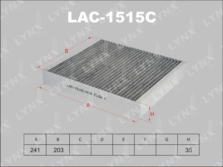 LYNXauto LAC-1515C Фільтр салону з активованим вугіллям LAC1515C: Купити в Україні - Добра ціна на EXIST.UA!
