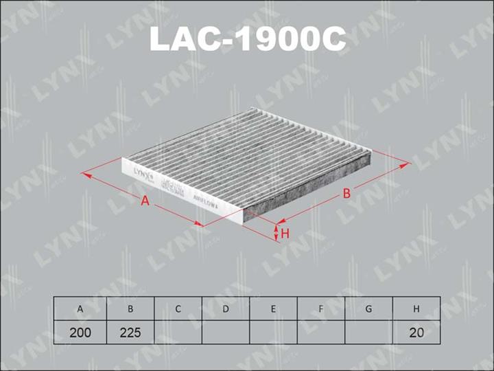 LYNXauto LAC-1900C Фільтр салону з активованим вугіллям LAC1900C: Купити в Україні - Добра ціна на EXIST.UA!