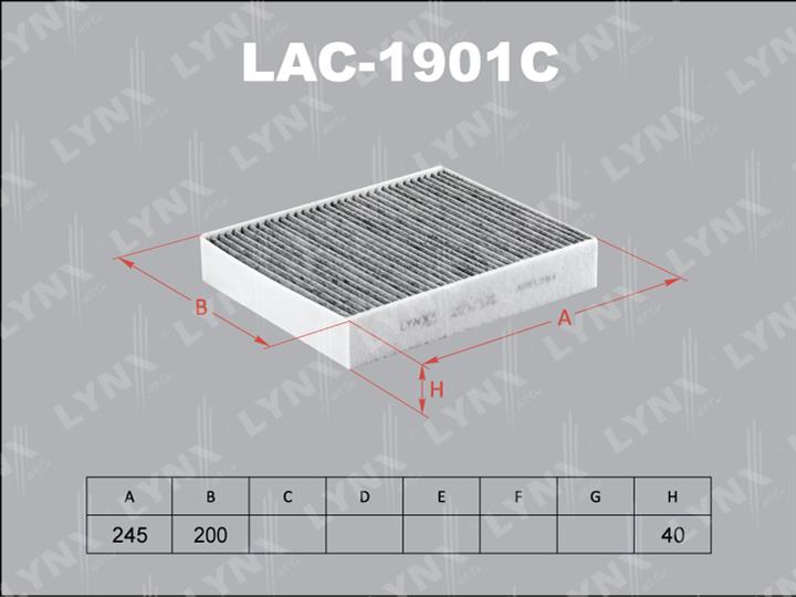 LYNXauto LAC-1901C Фільтр салону з активованим вугіллям LAC1901C: Купити в Україні - Добра ціна на EXIST.UA!