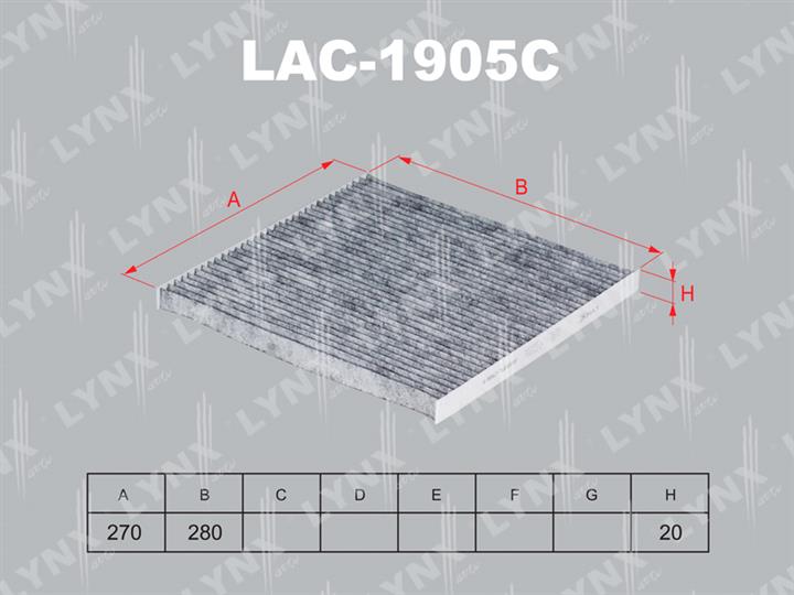 LYNXauto LAC-1905C Фільтр салону з активованим вугіллям LAC1905C: Купити в Україні - Добра ціна на EXIST.UA!