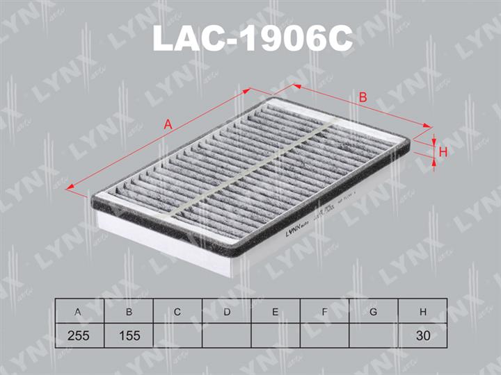 LYNXauto LAC-1906C Фільтр салону з активованим вугіллям LAC1906C: Купити в Україні - Добра ціна на EXIST.UA!