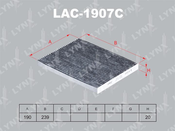 LYNXauto LAC-1907C Фільтр салону з активованим вугіллям LAC1907C: Купити в Україні - Добра ціна на EXIST.UA!