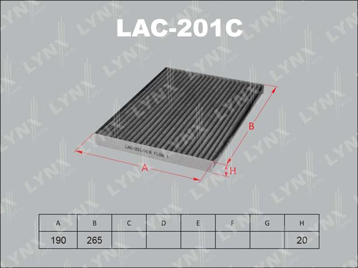 LYNXauto LAC-201C Фільтр салону з активованим вугіллям LAC201C: Купити в Україні - Добра ціна на EXIST.UA!