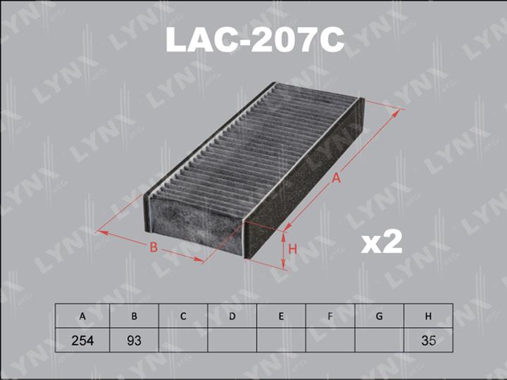 LYNXauto LAC-207C Фільтр салону з активованим вугіллям LAC207C: Купити в Україні - Добра ціна на EXIST.UA!