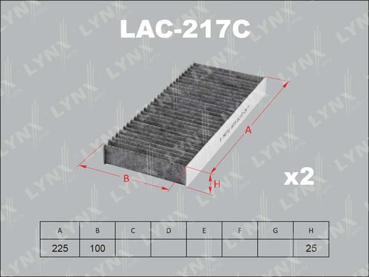 LYNXauto LAC-217C Фільтр салону з активованим вугіллям LAC217C: Купити в Україні - Добра ціна на EXIST.UA!