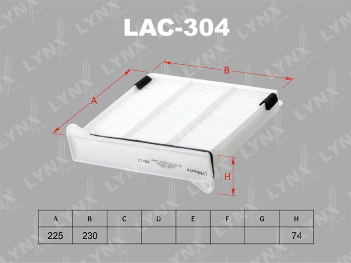 LYNXauto LAC-304 Фільтр салону LAC304: Купити в Україні - Добра ціна на EXIST.UA!