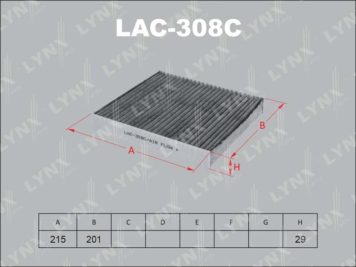 LYNXauto LAC-308C Фільтр салону з активованим вугіллям LAC308C: Купити в Україні - Добра ціна на EXIST.UA!