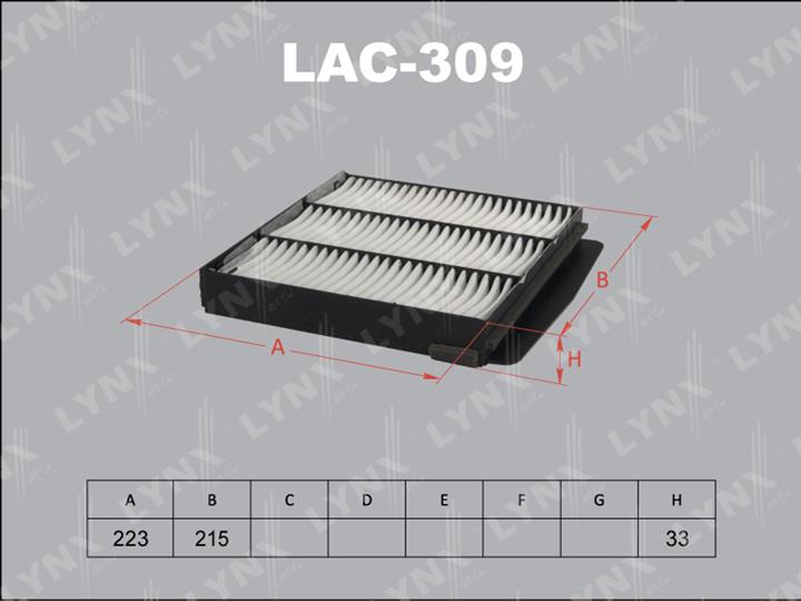 LYNXauto LAC-309 Фільтр салону LAC309: Купити в Україні - Добра ціна на EXIST.UA!