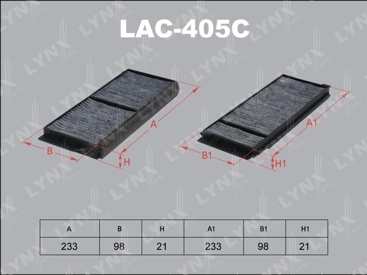 LYNXauto LAC-405C Фільтр салону з активованим вугіллям LAC405C: Купити в Україні - Добра ціна на EXIST.UA!
