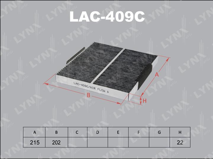 LYNXauto LAC-409C Фільтр салону з активованим вугіллям LAC409C: Купити в Україні - Добра ціна на EXIST.UA!