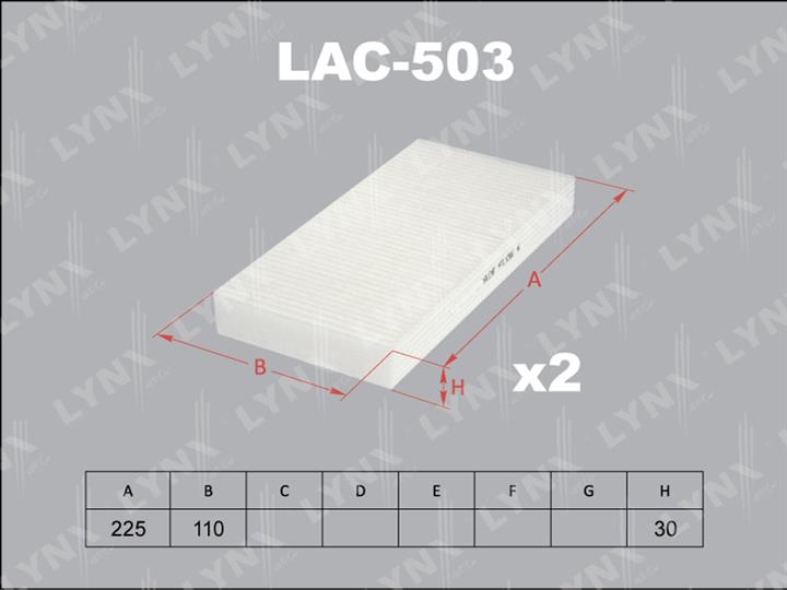 LYNXauto LAC-503 Фільтр салону LAC503: Купити в Україні - Добра ціна на EXIST.UA!
