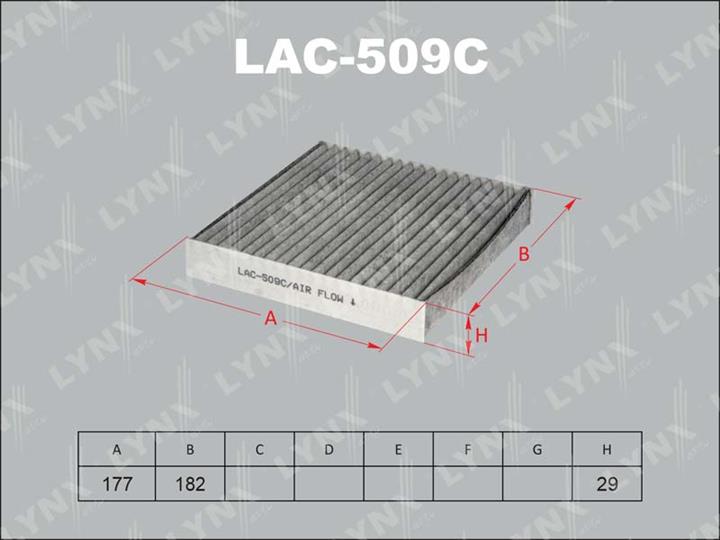 LYNXauto LAC-509C Фільтр салону з активованим вугіллям LAC509C: Купити в Україні - Добра ціна на EXIST.UA!
