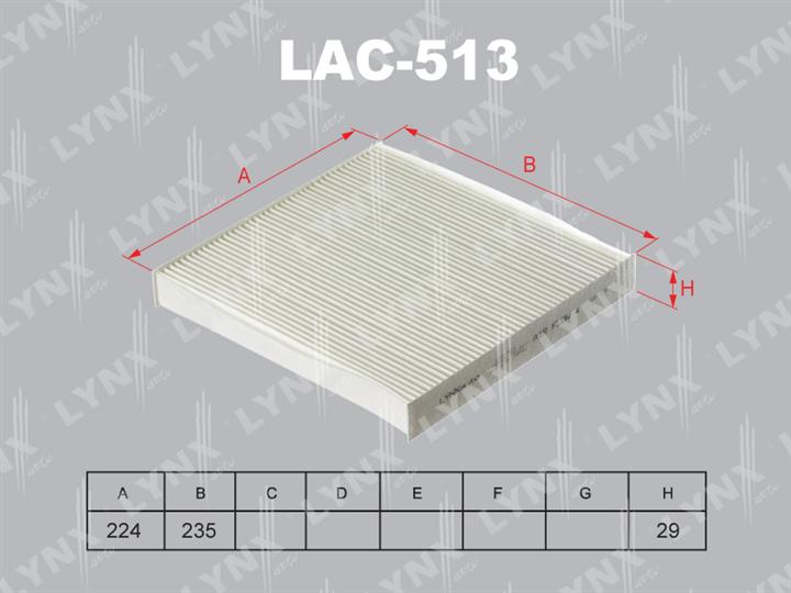 LYNXauto LAC-513 Фільтр салону LAC513: Купити в Україні - Добра ціна на EXIST.UA!