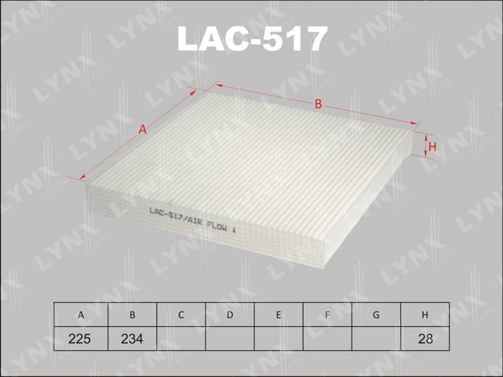 LYNXauto LAC-517 Фільтр салону LAC517: Купити в Україні - Добра ціна на EXIST.UA!