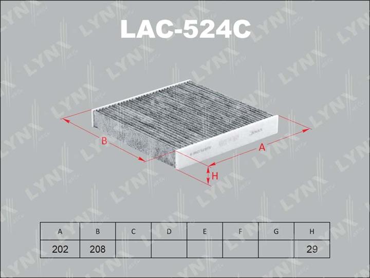 LYNXauto LAC-524C Фільтр салону з активованим вугіллям LAC524C: Купити в Україні - Добра ціна на EXIST.UA!