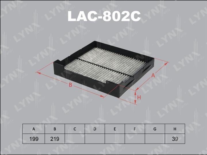 LYNXauto LAC-802C Фільтр салону з активованим вугіллям LAC802C: Купити в Україні - Добра ціна на EXIST.UA!