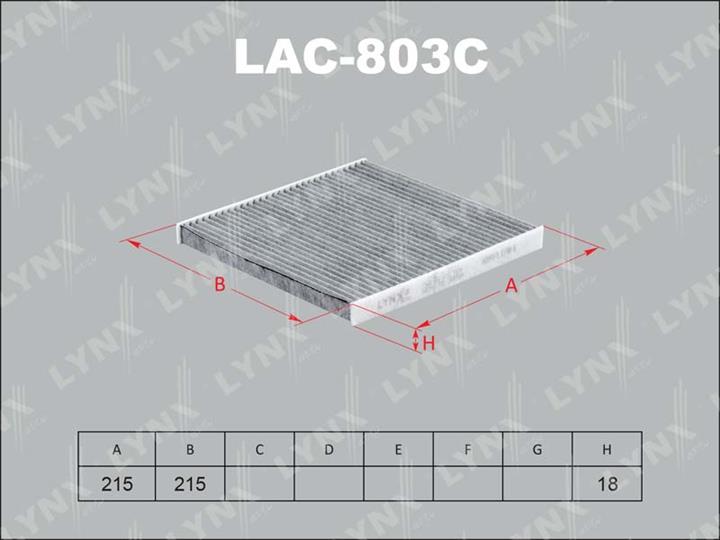 LYNXauto LAC-803C Фільтр салону з активованим вугіллям LAC803C: Купити в Україні - Добра ціна на EXIST.UA!