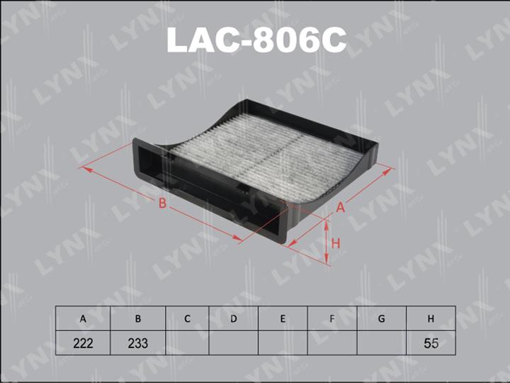 LYNXauto LAC-806C Фільтр салону з активованим вугіллям LAC806C: Купити в Україні - Добра ціна на EXIST.UA!