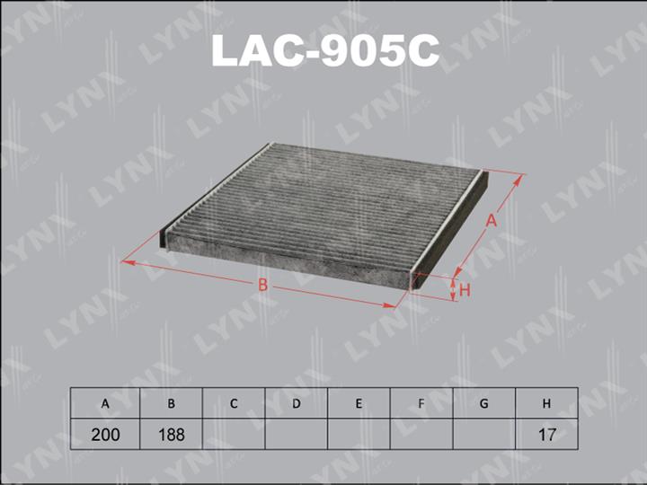 LYNXauto LAC-905C Фільтр салону з активованим вугіллям LAC905C: Купити в Україні - Добра ціна на EXIST.UA!