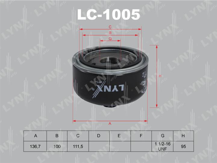 LYNXauto LC-1005 Фільтр масляний LC1005: Купити в Україні - Добра ціна на EXIST.UA!