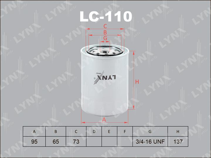 LYNXauto LC-110 Фільтр масляний LC110: Купити в Україні - Добра ціна на EXIST.UA!