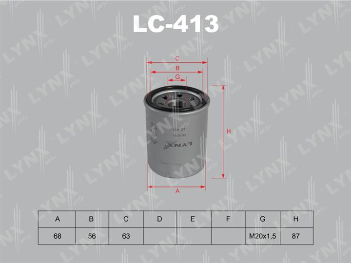 LYNXauto LC-413 Фільтр масляний LC413: Купити в Україні - Добра ціна на EXIST.UA!