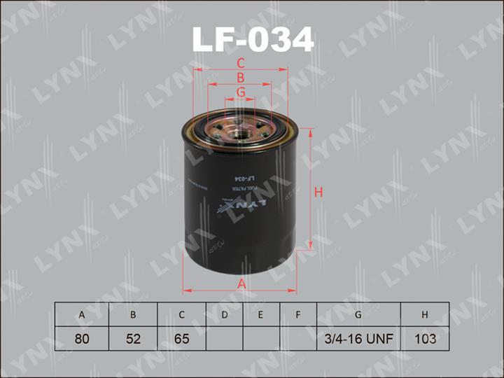 LYNXauto LF-034 Фільтр палива LF034: Купити в Україні - Добра ціна на EXIST.UA!