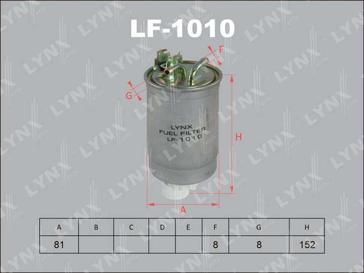 LYNXauto LF-1010 Фільтр палива LF1010: Купити в Україні - Добра ціна на EXIST.UA!