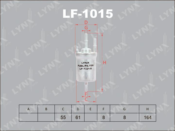 LYNXauto LF-1015 Фільтр палива LF1015: Купити в Україні - Добра ціна на EXIST.UA!