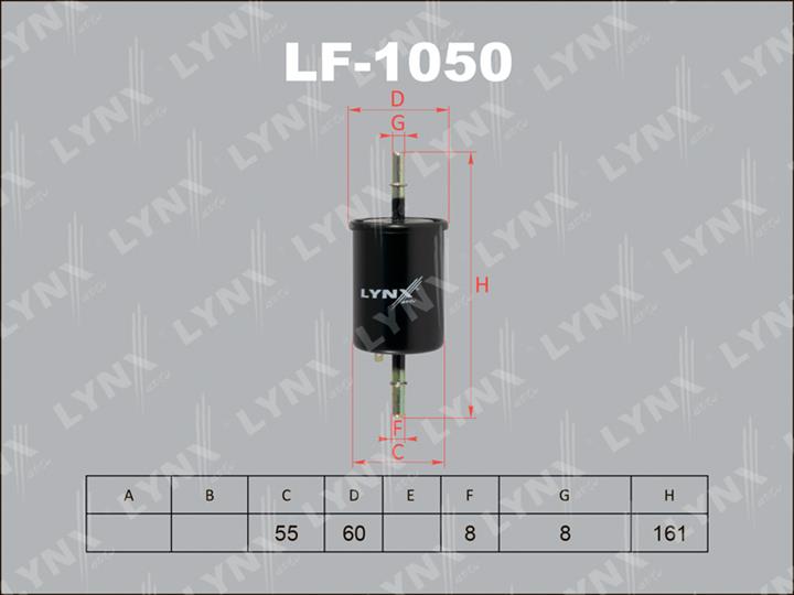 LYNXauto LF-1050 Фільтр палива LF1050: Приваблива ціна - Купити в Україні на EXIST.UA!
