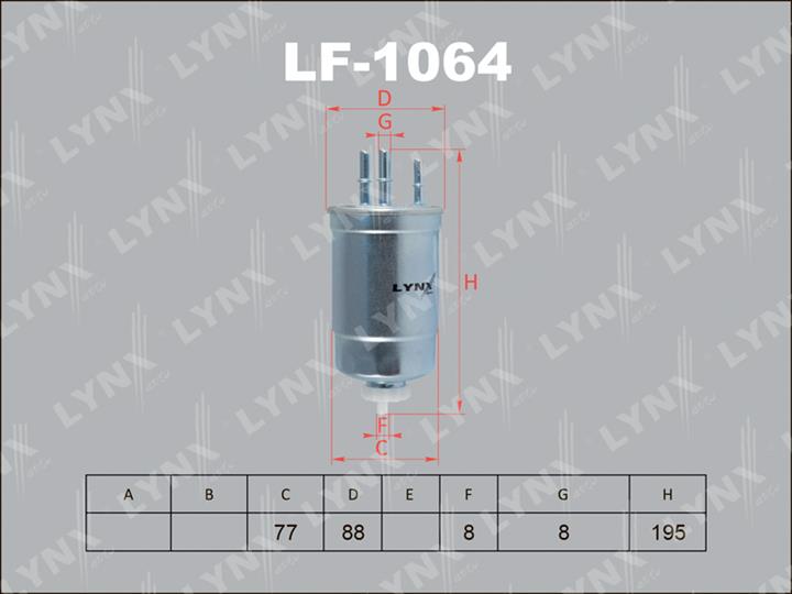 LYNXauto LF-1064 Фільтр палива LF1064: Купити в Україні - Добра ціна на EXIST.UA!