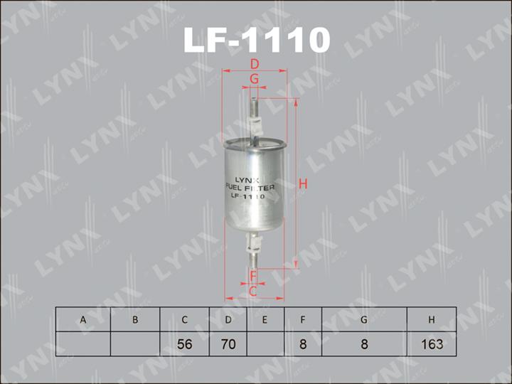 LYNXauto LF-1110 Фільтр паливний LF1110: Приваблива ціна - Купити в Україні на EXIST.UA!