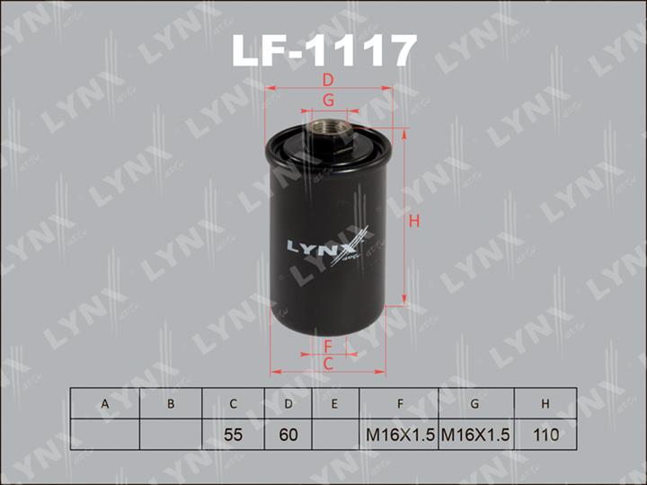 LYNXauto LF-1117 Фільтр паливний LF1117: Купити в Україні - Добра ціна на EXIST.UA!