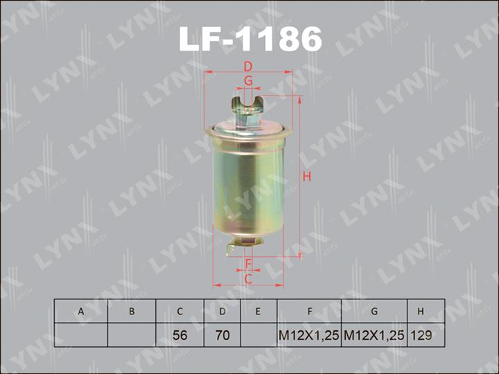 LYNXauto LF-1186 Фільтр палива LF1186: Купити в Україні - Добра ціна на EXIST.UA!