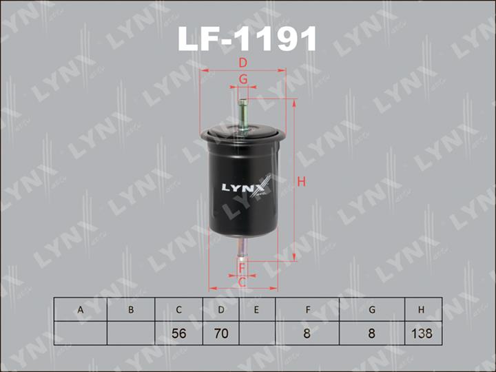 LYNXauto LF-1191 Фільтр палива LF1191: Купити в Україні - Добра ціна на EXIST.UA!