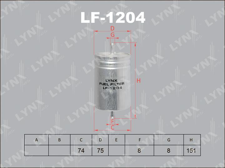 LYNXauto LF-1204 Фільтр палива LF1204: Купити в Україні - Добра ціна на EXIST.UA!