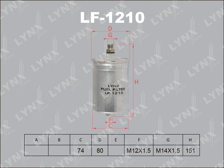 LYNXauto LF-1210 Фільтр палива LF1210: Купити в Україні - Добра ціна на EXIST.UA!