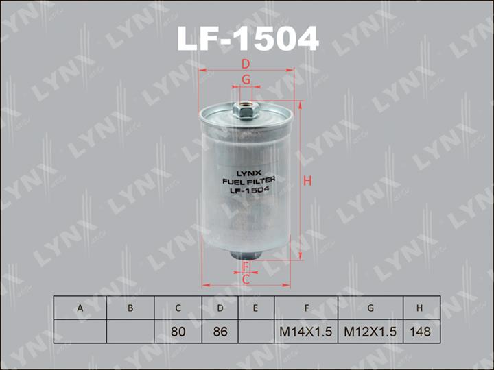 LYNXauto LF-1504 Фільтр палива LF1504: Купити в Україні - Добра ціна на EXIST.UA!