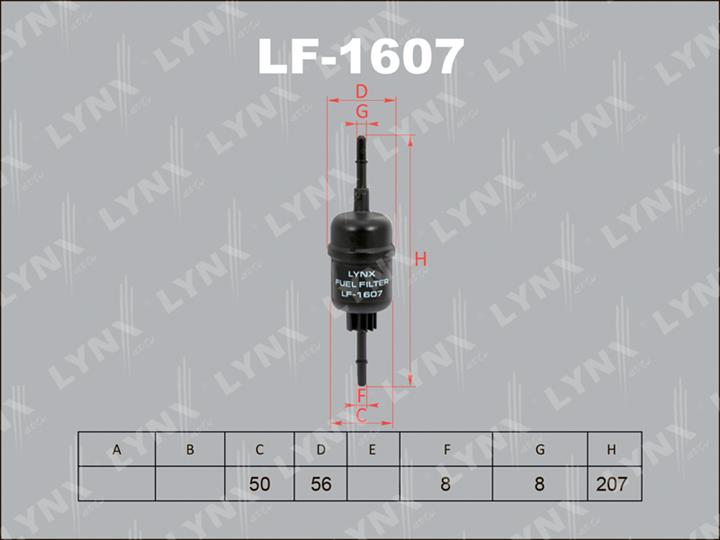 LYNXauto LF-1607 Фільтр палива LF1607: Купити в Україні - Добра ціна на EXIST.UA!