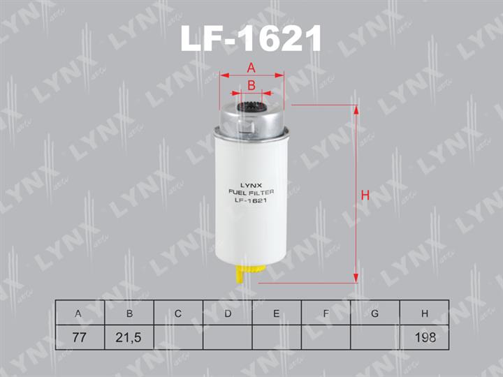 LYNXauto LF-1621 Фільтр палива LF1621: Купити в Україні - Добра ціна на EXIST.UA!