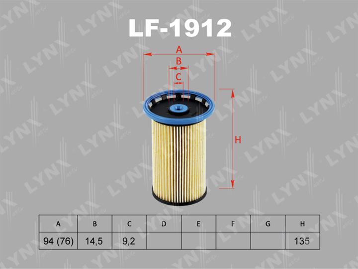 LYNXauto LF-1912 Фільтр палива LF1912: Купити в Україні - Добра ціна на EXIST.UA!
