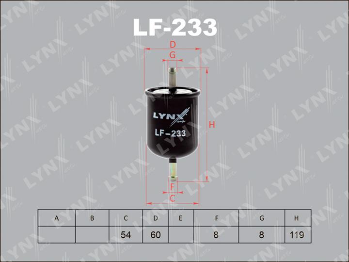 LYNXauto LF-233 Фільтр палива LF233: Купити в Україні - Добра ціна на EXIST.UA!